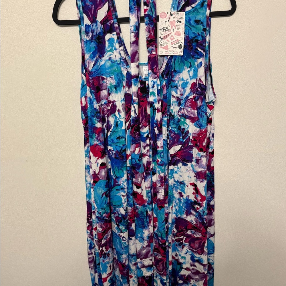 NWT Latched Mama Nursing Momper romper Plus size VIVID WATERCOLOR 2.0